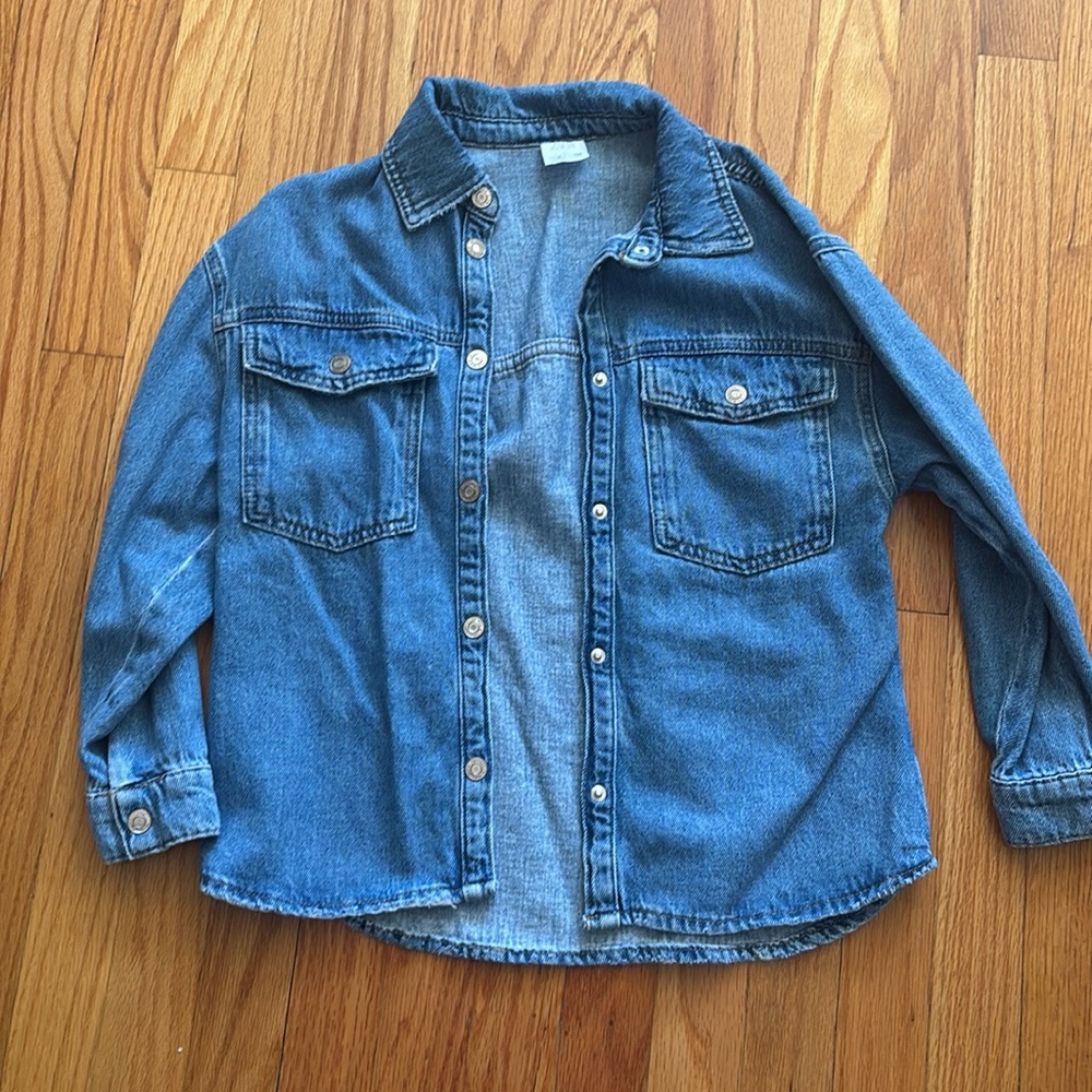 Zara denim oversize shirt